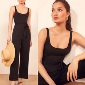 Reformation June Jumpsuit in Black